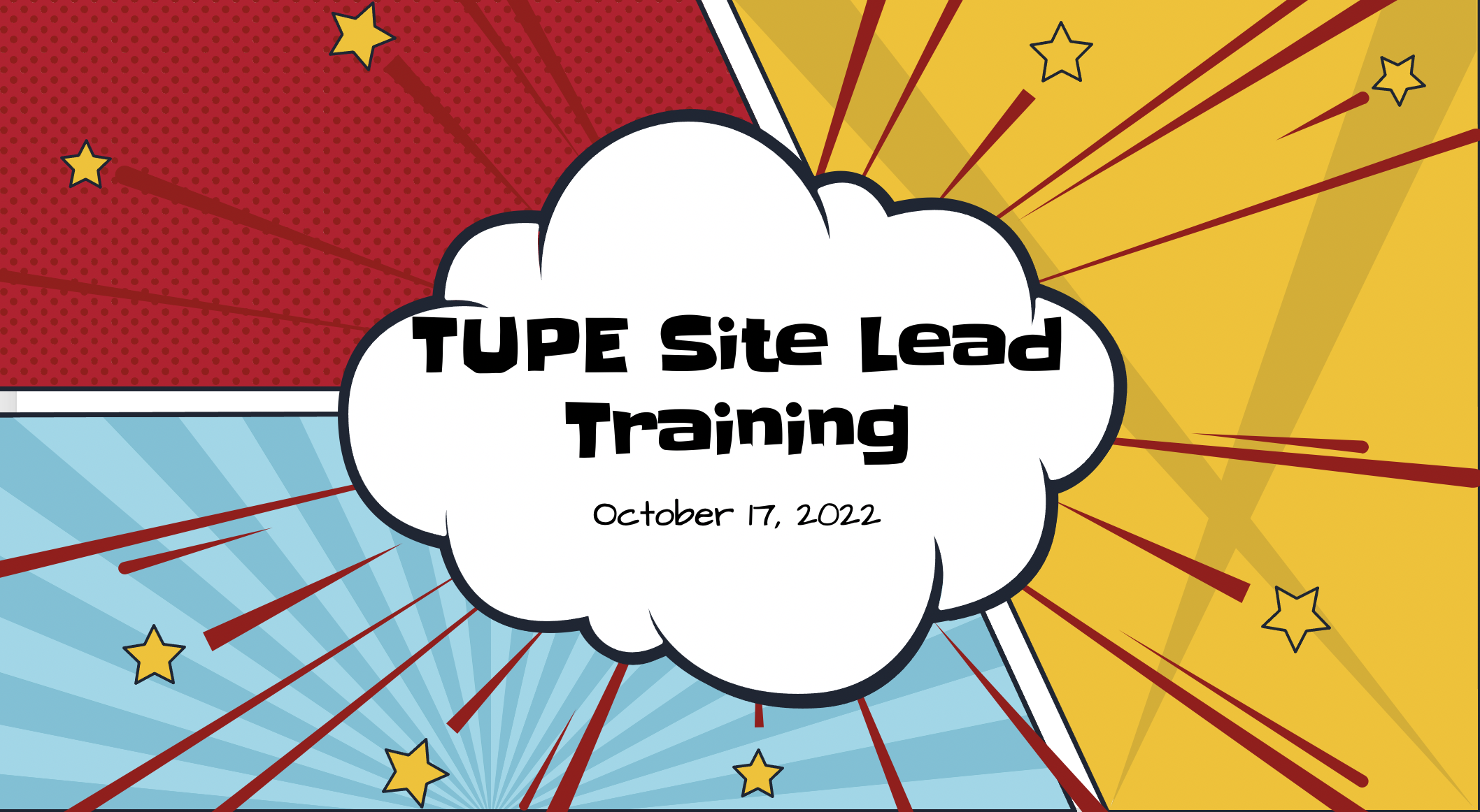 SMCOE TUPE Team Hosts Site Leads Training